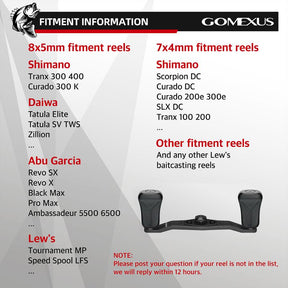 Gomexus Carbon Handvat voor Baitcasting Molen met Knop DC-F21