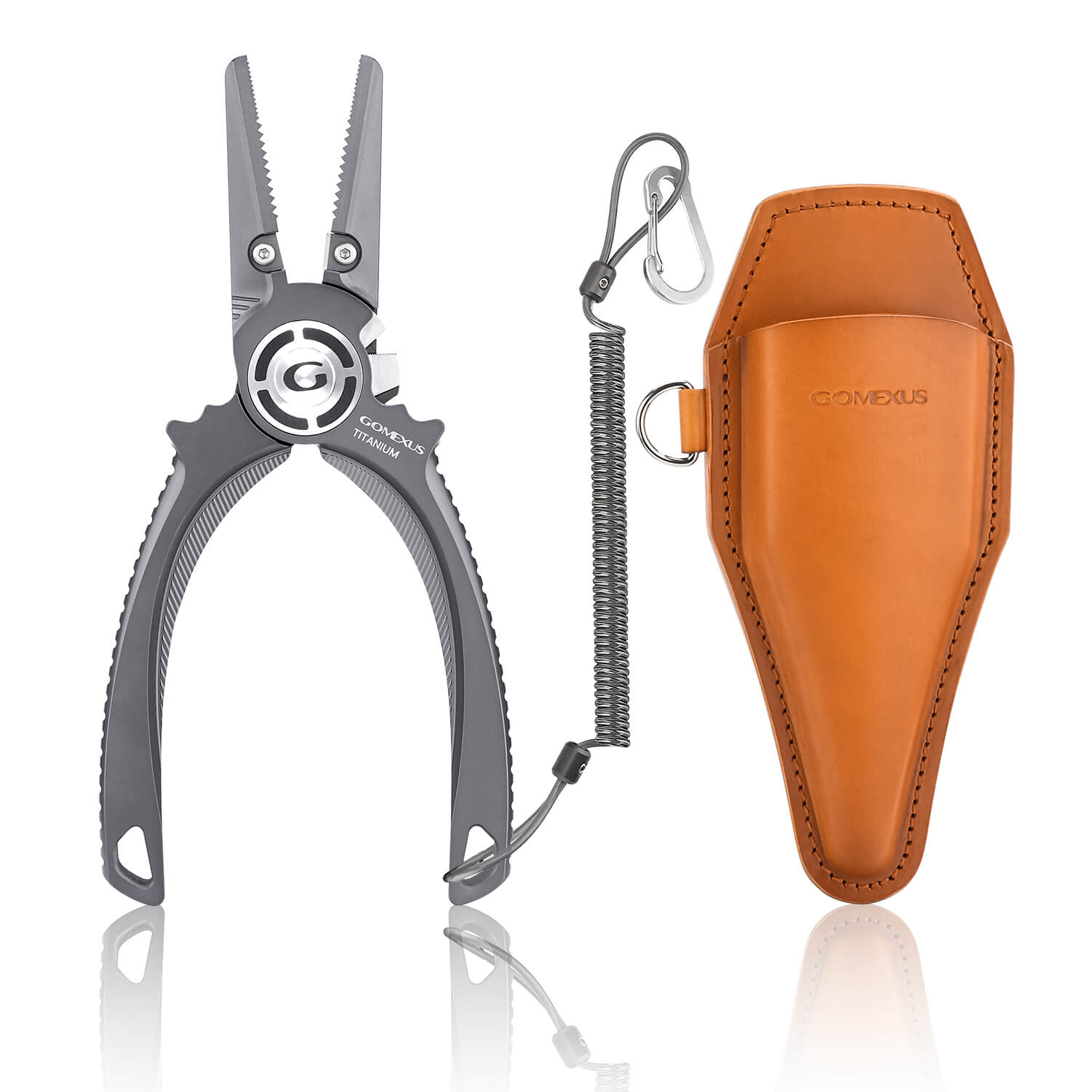 Gomexus Offshore Plier X Titanium Fishing Pliers 7.5'', Dual Cutter, Heavy-Duty, Never Rust