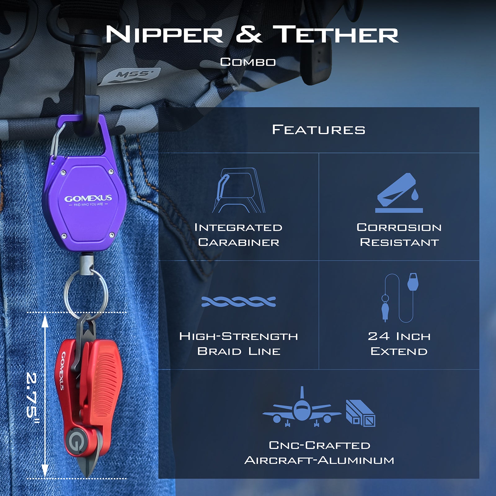 GOMEXUS SharkBite Nippers&Retractor Combo