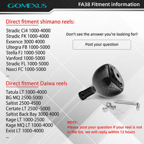 Gomexus Power knob carbon fa38 fitment