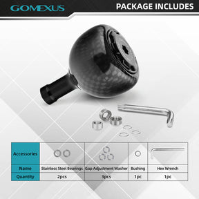 Gomexus Power knob carbon fa38 package includes