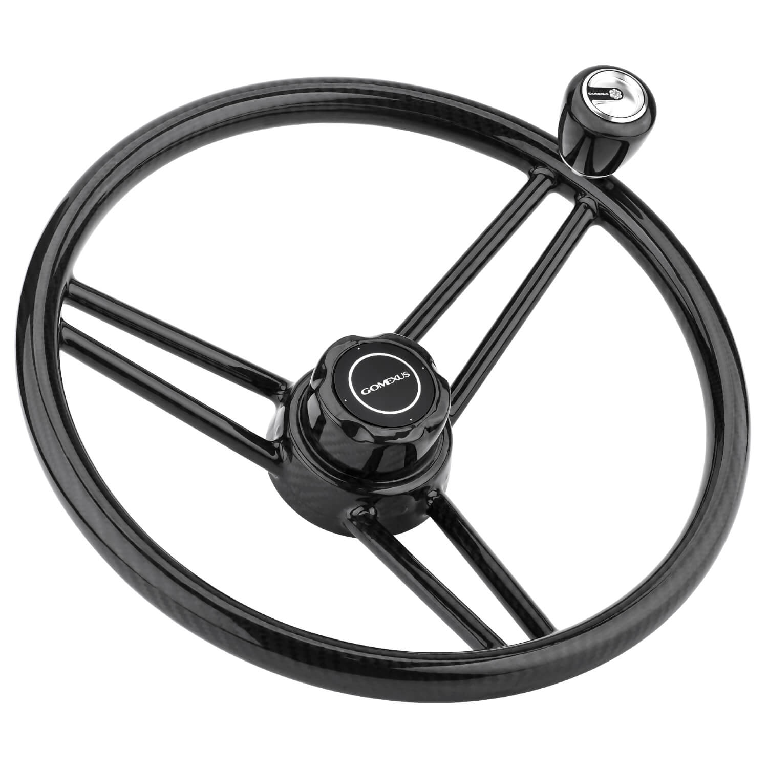 Gomexus Boat Steering Wheel Carbon Fiber 13.5"