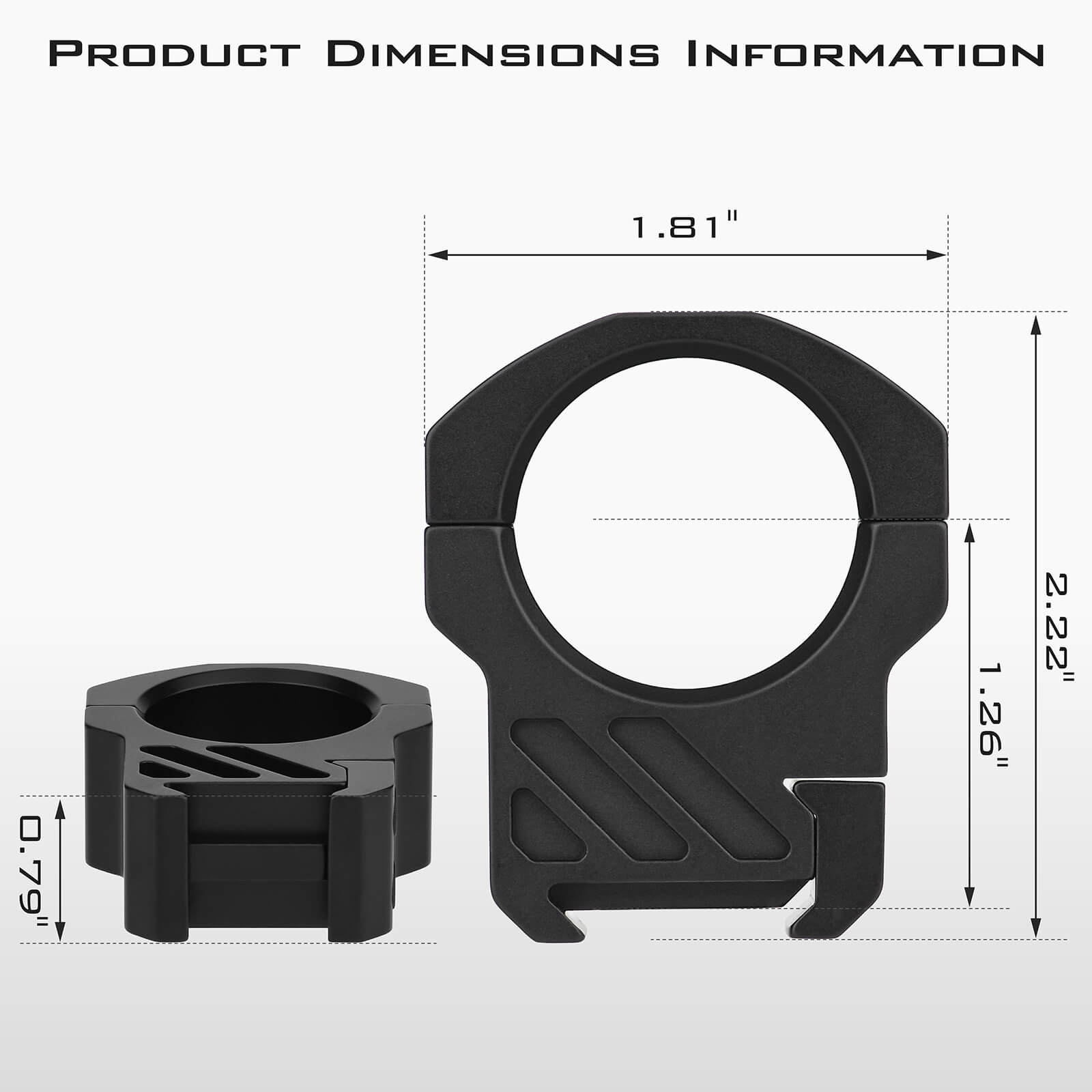 Gomexus 30mm Scope Rings for Picatinny Rails - Lightweight Aluminum