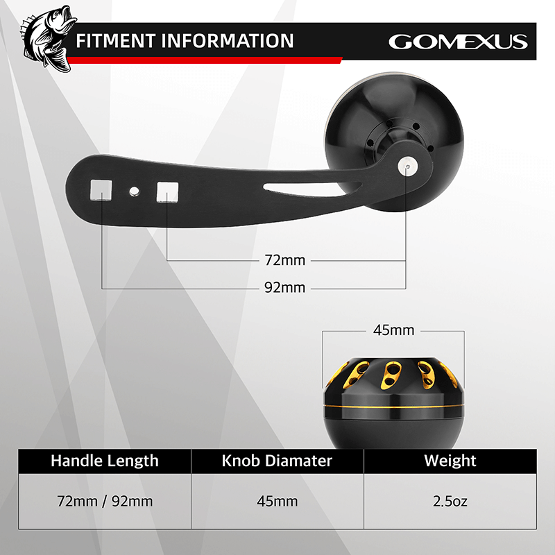 Gomexus Stainless Steel Handle for Conventional Reel Penn Squall & Fathom