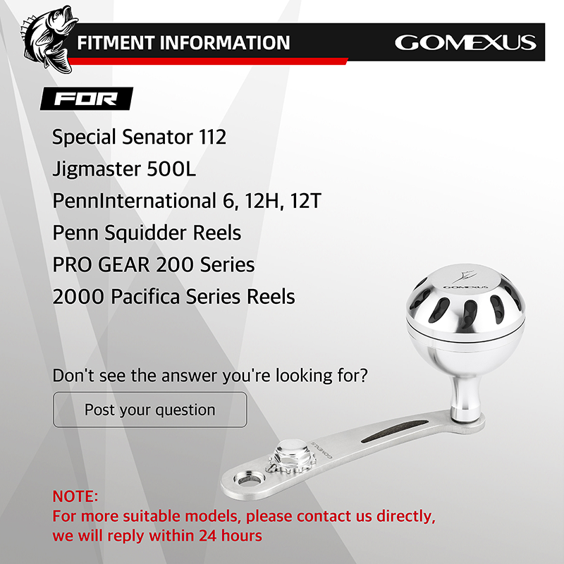 Gomexus iHandle Ss92 for Penn Senator 112H 113H 114H 115H Reel Power Handle, for 113(4/0) / 85mm T-Shape
