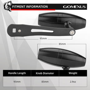 Gomexus Forged Carbon Handle for Conventional Reel with Aluminum Knob