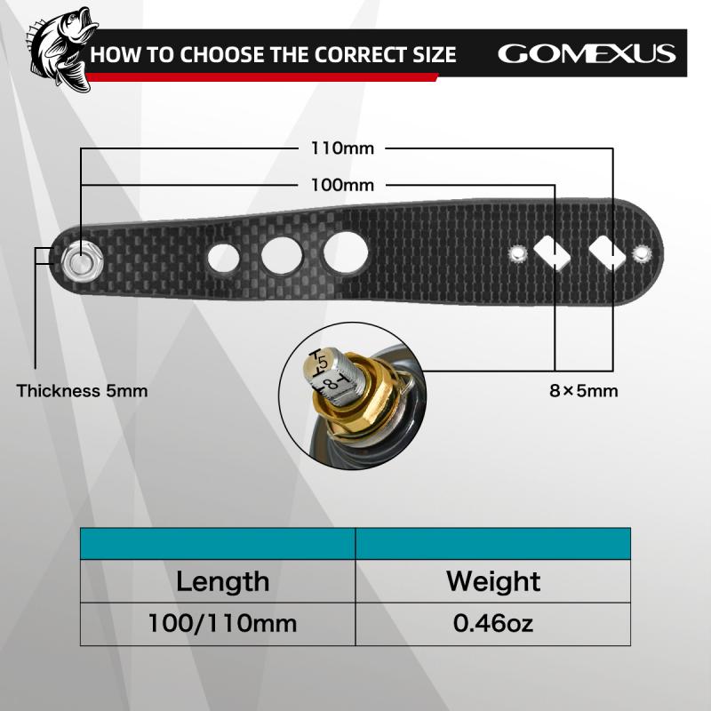 Gomexus Carbon Handle for Conventional Reel LCD