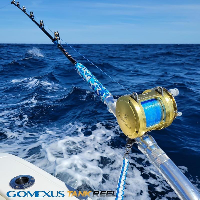 Gomexus Saltwater Trolling Reel HX30 HX50 HX80, Gold / 50W-740yd/100lbs