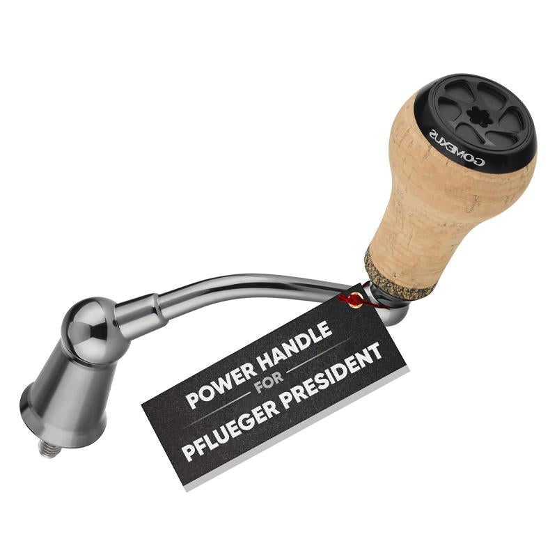 Gomexus Aluminum Handle for Pflueger President Spinning Reel, for President 25 30(Cork Version)