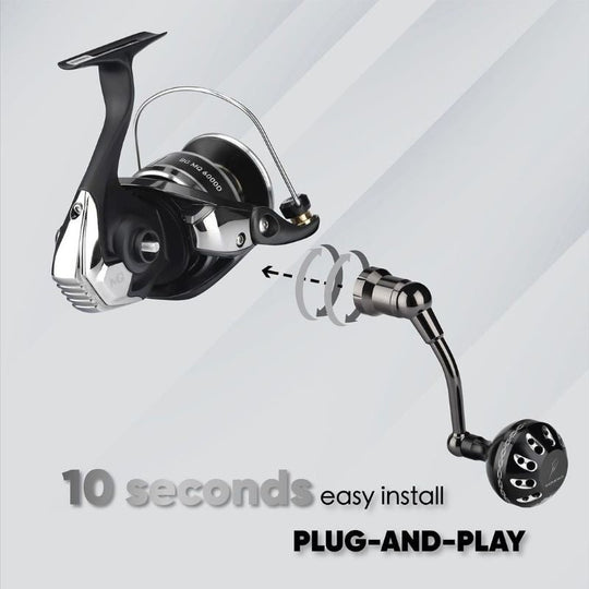 Gomexus Plug&Play Aluminum Power Handle For Daiwa BG MQ Spinning Reel