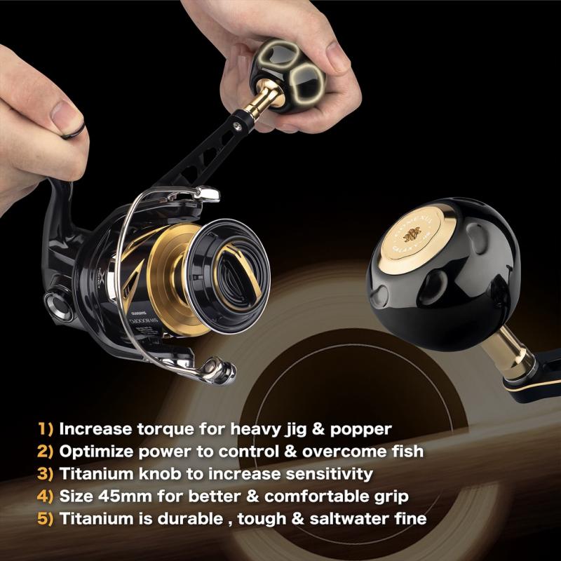 Gomexus Power Knob For Shimano | Daiwa | Penn | Reel Handle Kit - 45mm &  47mm