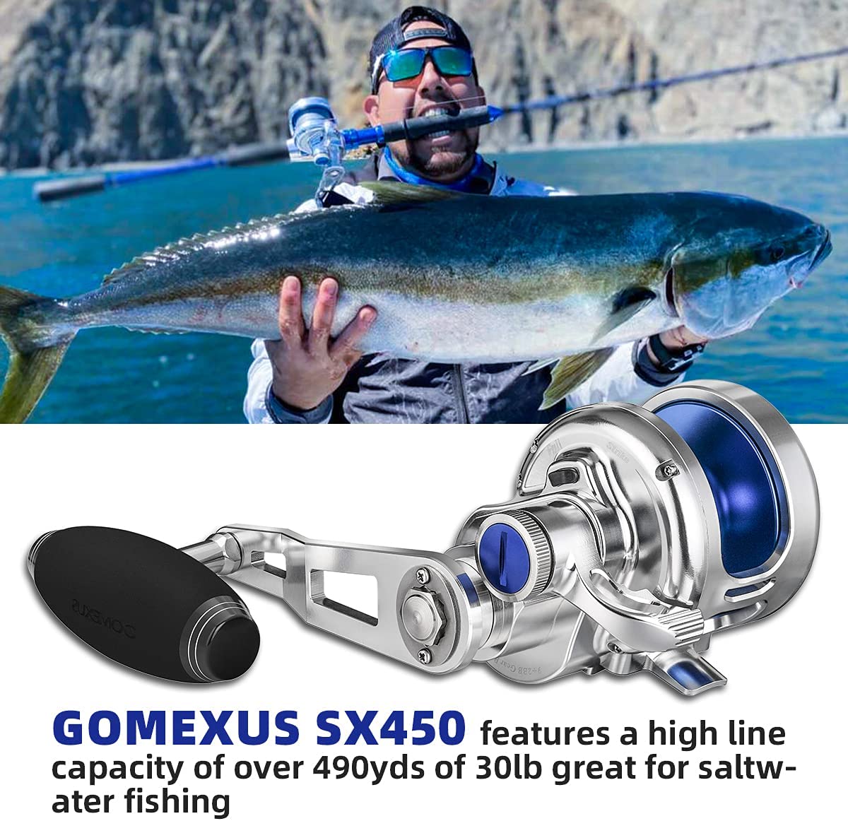 Gomexus double handle with reel stand, Sports Equipment, Fishing