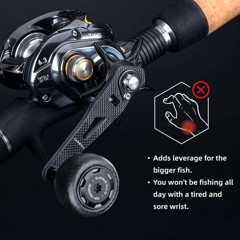 Gomexus Carbon Handle for Baitcasting Reel with Knob LC-FA38