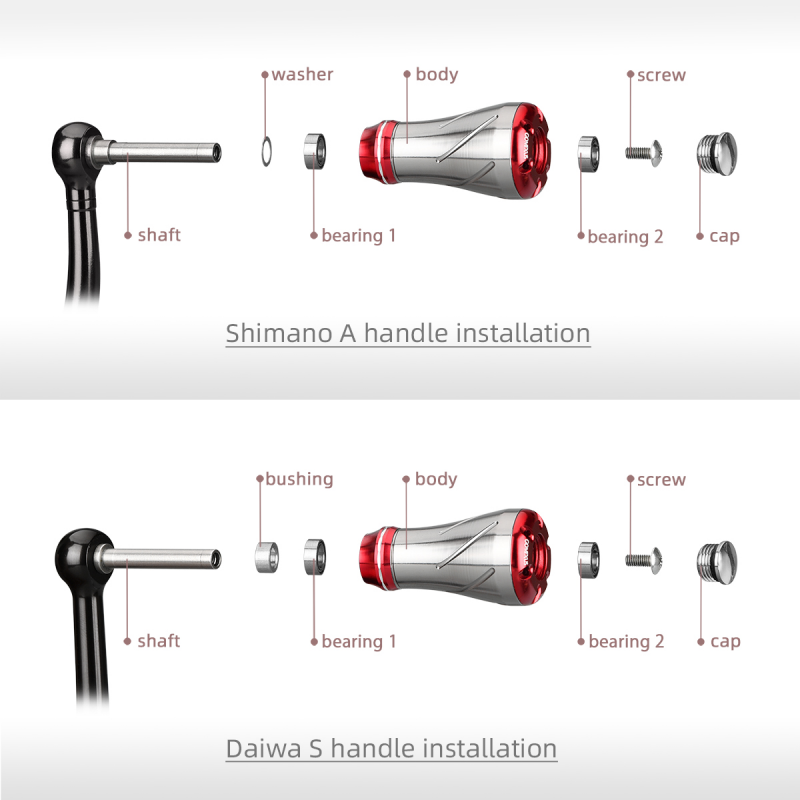 Gomexus 20mm Aluminum Mini Handle Knob for Shimano Soare Daiwa