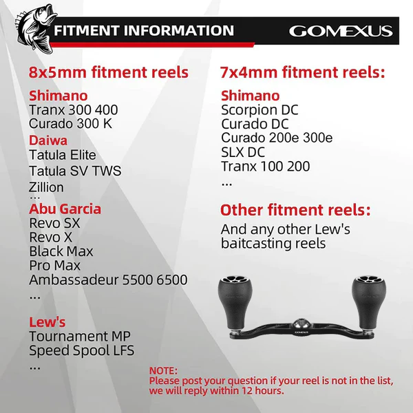 Gomexus baitcasting reel handles introduction