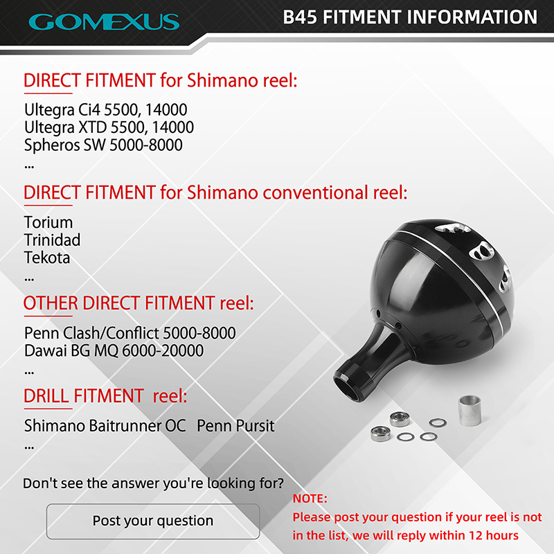 Gomexus Big Round Power Knob for Spinning Reel
