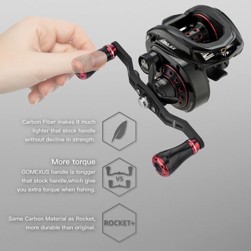 Adium DIY Carbon Fiber Bait Casting Fishing Reel Handle Trolling Reel Left  and Right Fishing Reel C nk Acc ories : : Sports, Fitness &  Outdoors