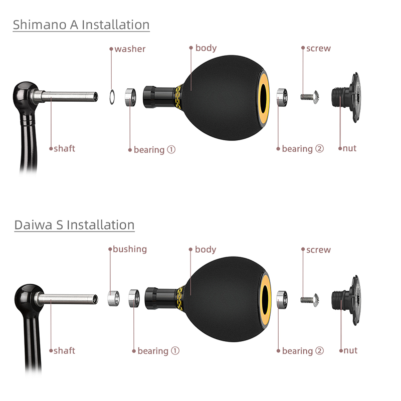 Gomexus Power Knob 38mm - for Shimano A, Daiwa S