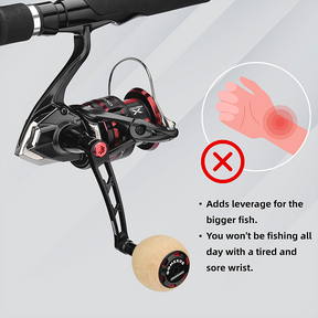 Gomexus Aluminum Handle for Shimano Spinning Reel LMY-A38, for Stradic FL/FM / 70mm