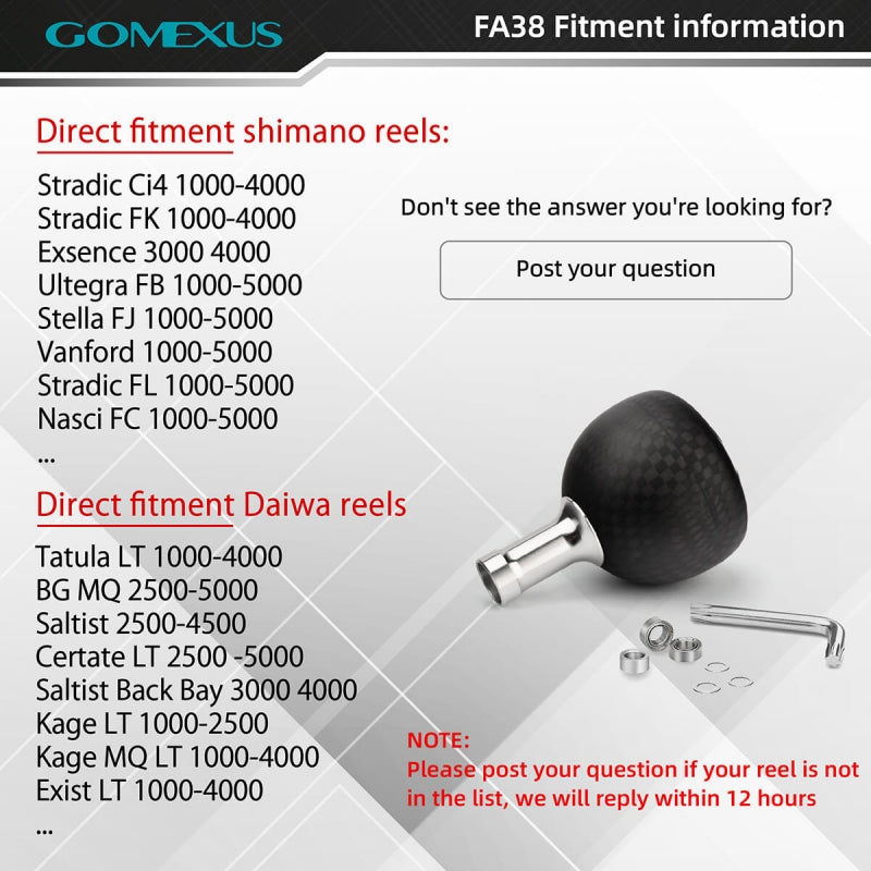 Gomexus Power knob carbon fa38 fitment