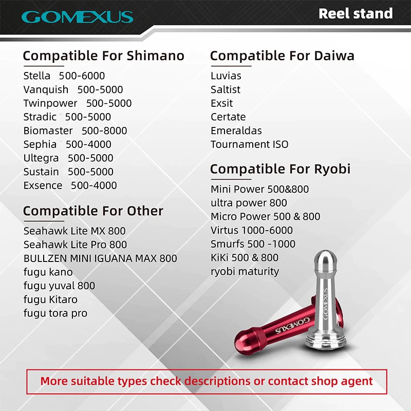 Gomexus Aluminum Reel Stand 42mm R1