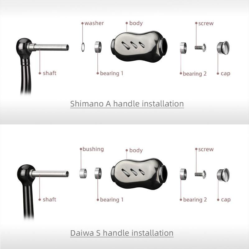 Shimano Daiwa fishing reel handle knob replacement repair shaft