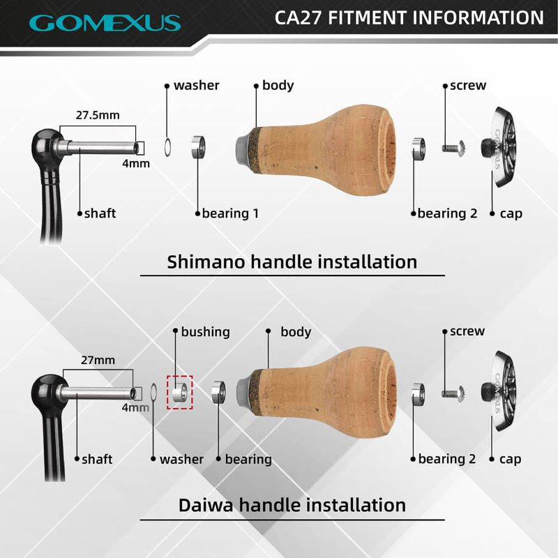 Gomexus Cork Reel Power Knob 27mm CA27