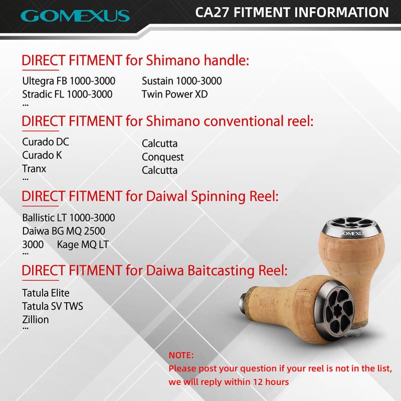 Gomexus Cork Reel Power Knob 27mm CA27