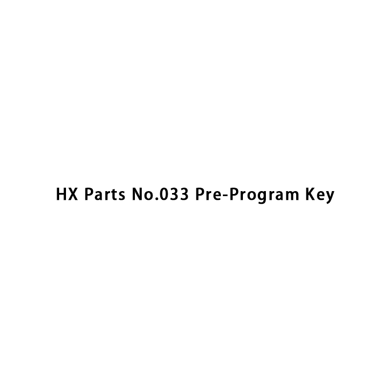 HX-onderdelen nr. 033 voorprogrammeersleutel