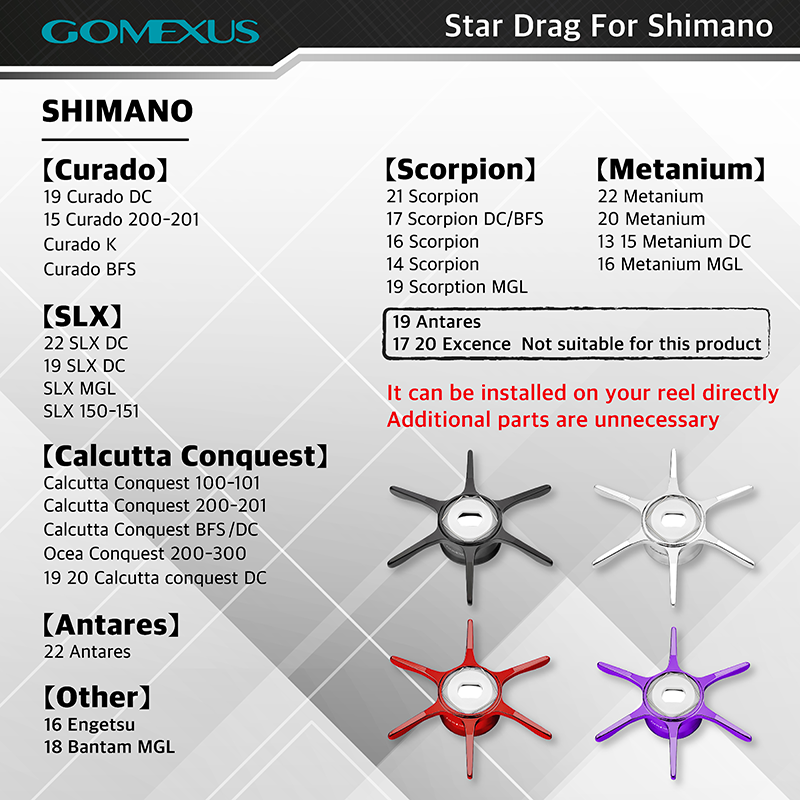 Star Drag in alluminio fai da te 60mm per Shimano