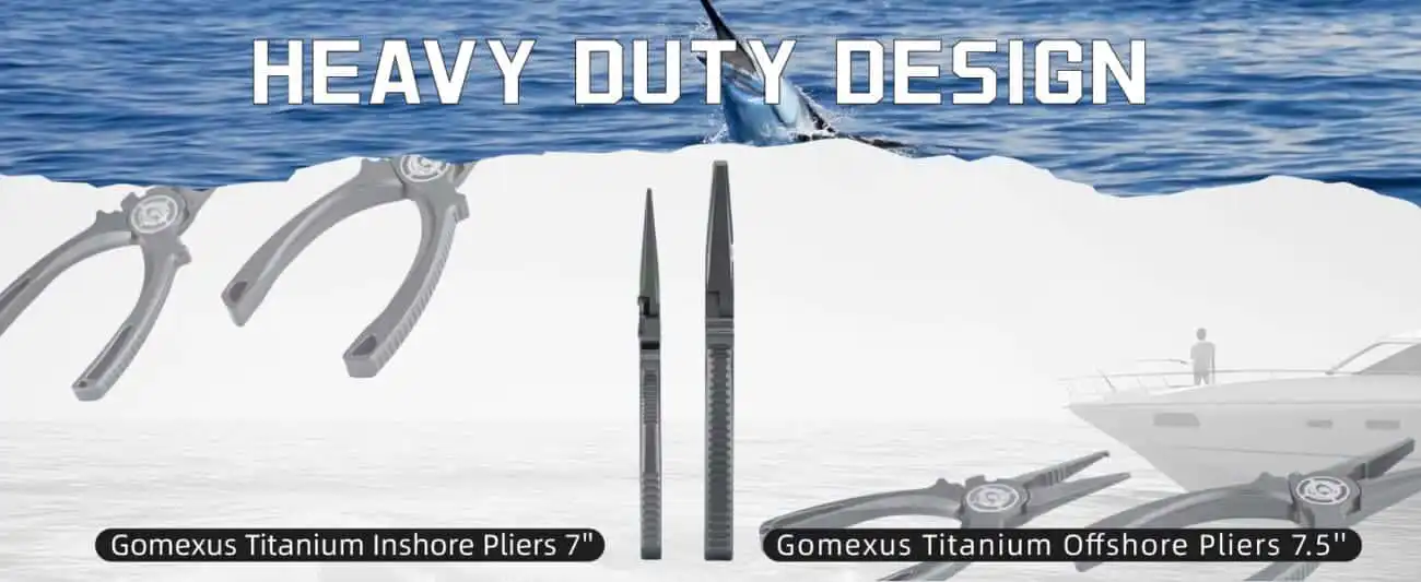 Gomexus Pinza X Titanio Pinza Pesca 7'' Kayak Surf Pesca Mai Ruggine