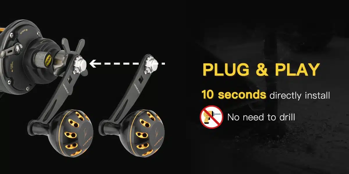 Gomexus handle for Penn Fathom & Squall Reel