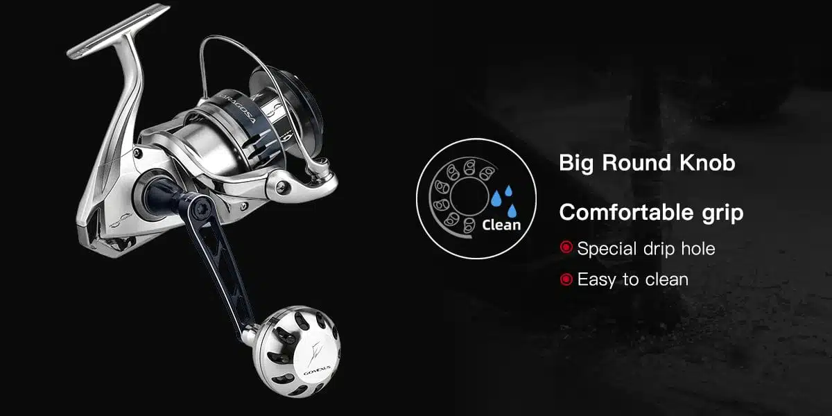 Gomexus Aluminum Handle for Shimano Saragosa/Twinpower SW 5000-14000 CJ70 2 comfortable grip