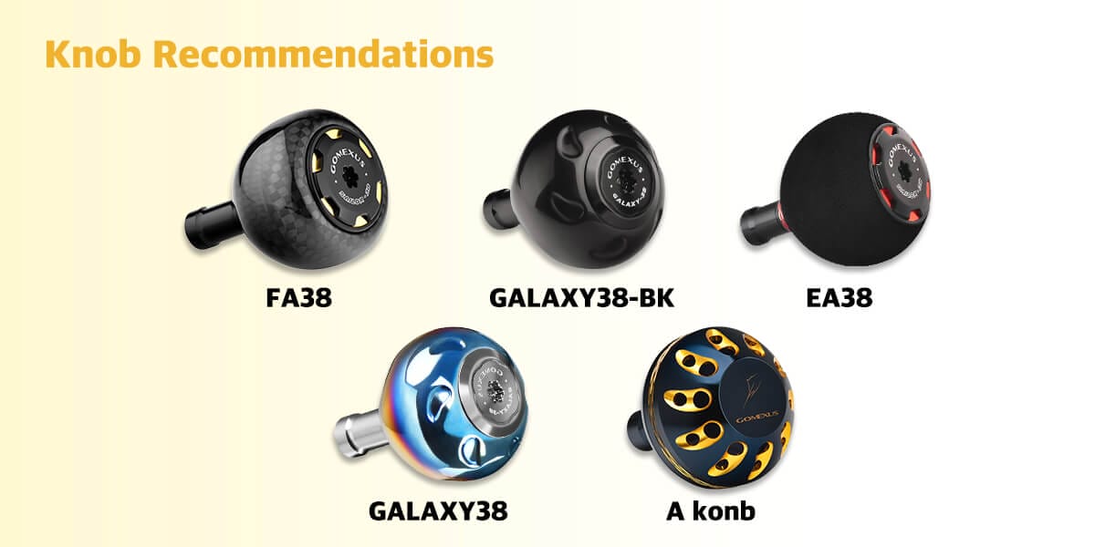 Gomexus Aluminum Handle for Spinning Reel LMY 3 Knob Recommendation