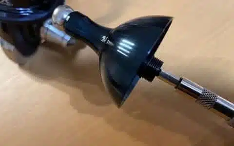 Upgrading Twin Power SW with Gomexus Power Knob 8 Close-up of a fishing reel component.