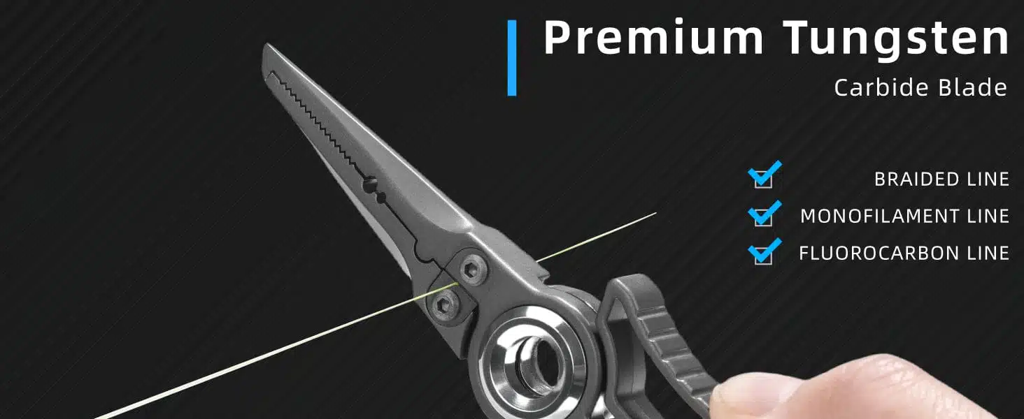 GOMEXUS EXOSKELETON 7” Stainless Steel Fishing Pliers 4 Premium tungsten blade for fishing lines.