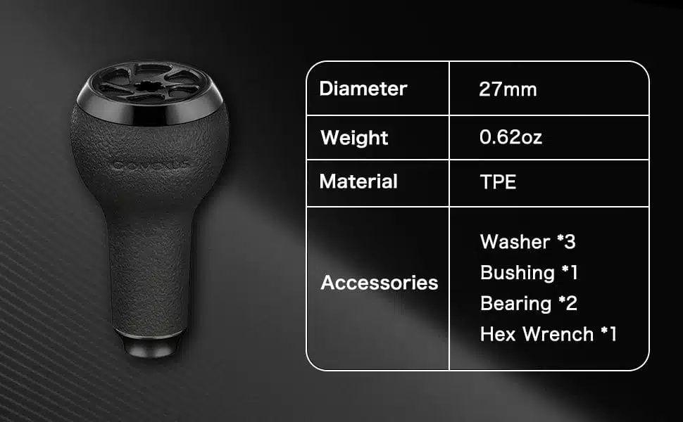 Gomexus TPE Reel Power Knob 27mm A27 1 TPE knob