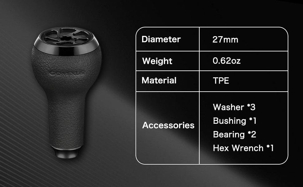 Gomexus TPE Reel Power Knob 27mm A27 1 TPE knob