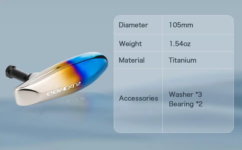 Gomexus Titanium Reel Power Knob 105mm T105 1 Gomexus Titanium knob 105mm