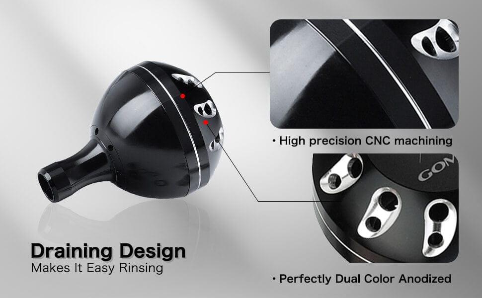 thumbnail image 2 of 47mm Aluminum Power Knob For Fishing Reels – Universal Fit Reel Handle Upgrade 2 of 6