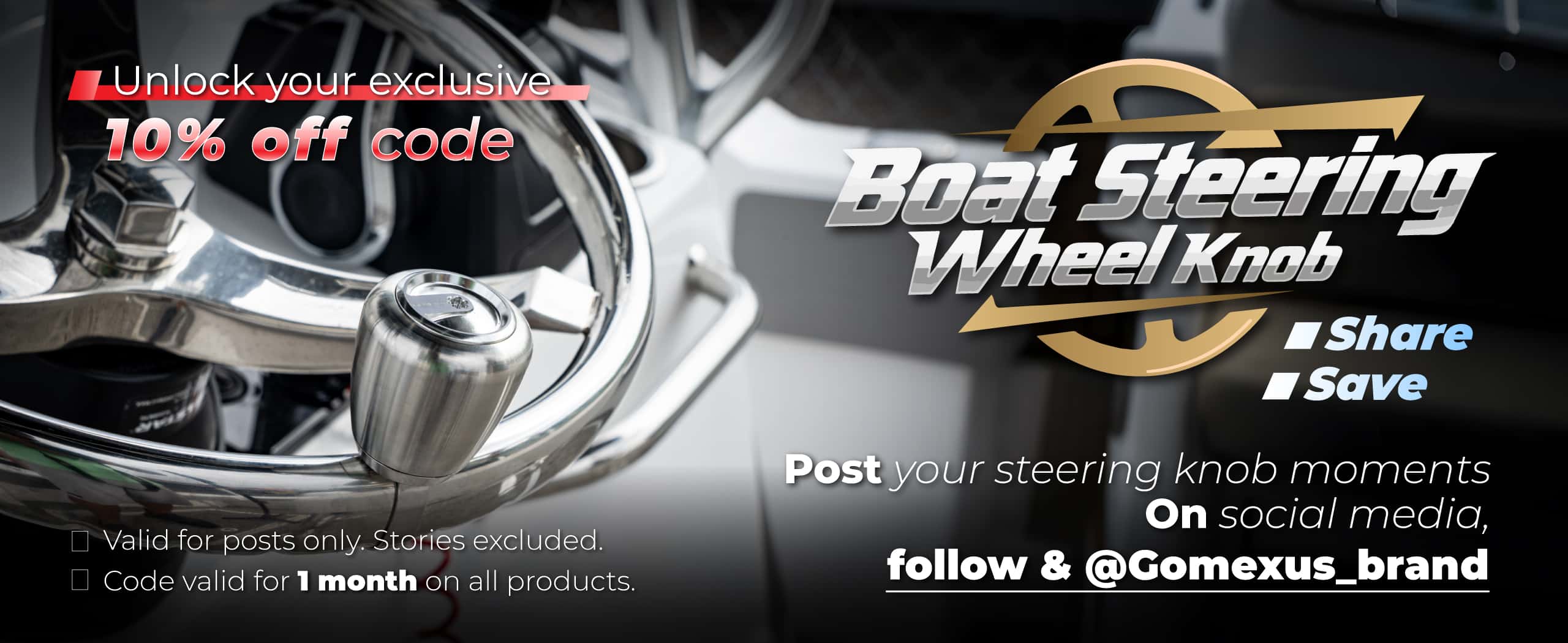 Boat steering wheel knob promotion