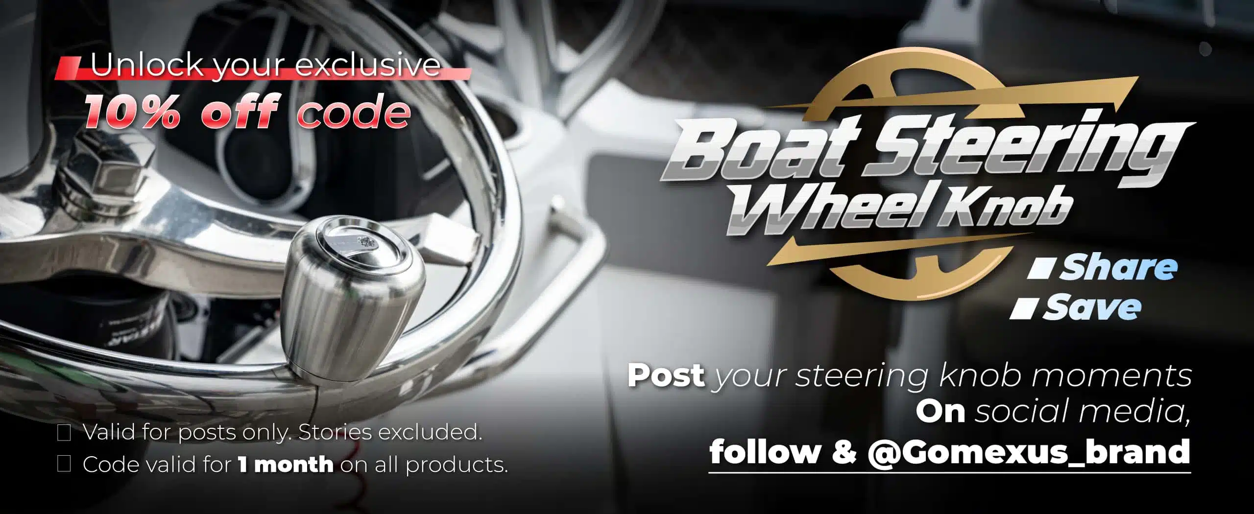 Boat steering wheel knob promotion