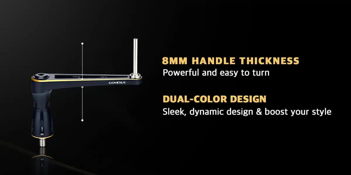 Gomexus Aluminum Handle with Titanium Knob LMY-TB50 3 8mm handle thickness