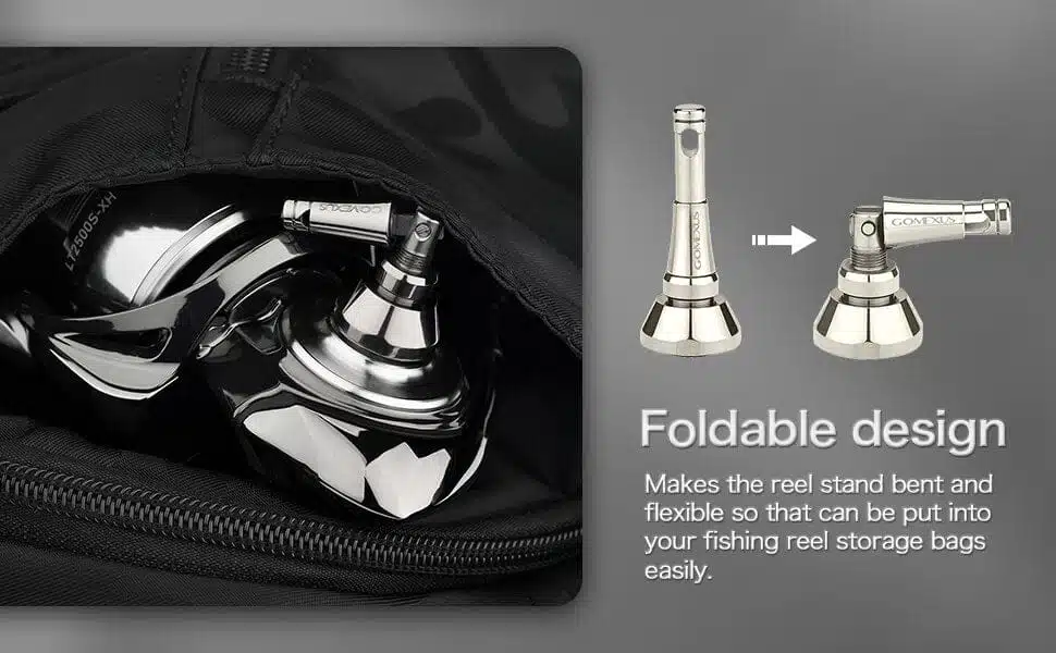 Gomexus Titanium Foldable Reel Stand 44mm TR6 4 Gomexus reel stand