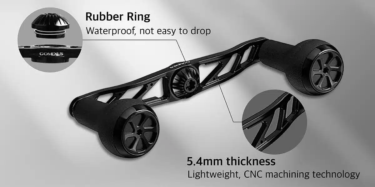 Gomexus Aluminum Handle for Baitcasting Reel with TPE Knob BDH-A27 2 BDH HANDLE