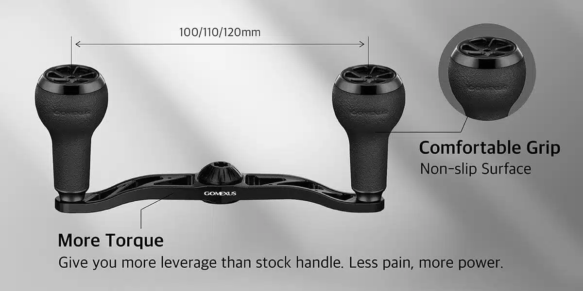 Gomexus Aluminum Handle for Baitcasting Reel with TPE Knob BDH-A27 3 HANDLE LENGTH