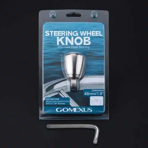 Elevate Your Helm Mastery: The Captain's Guide to Stainless Steel Steering Wheel Knobs 2 Steering wheel knob in packaging.