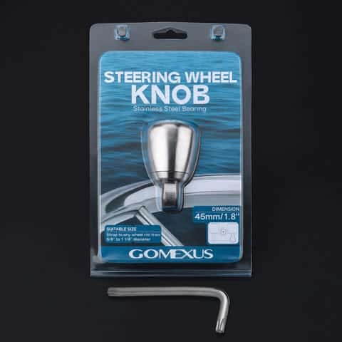 Steering wheel knob in packaging.