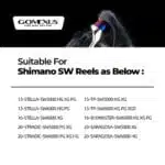Gomexus Titanium Fishing Line Roller For Shimano SW 5000-30000 D112/D114 - Image 7