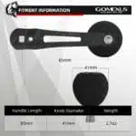 Gomexus Forged Carbon Handle for Conventional Reel Okuma Cold Water - Image 11